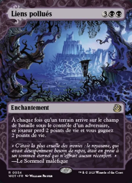 Liens pollués, carte Magic WOT 34 — extension Wilds of Eldraine: Enchanting Tales