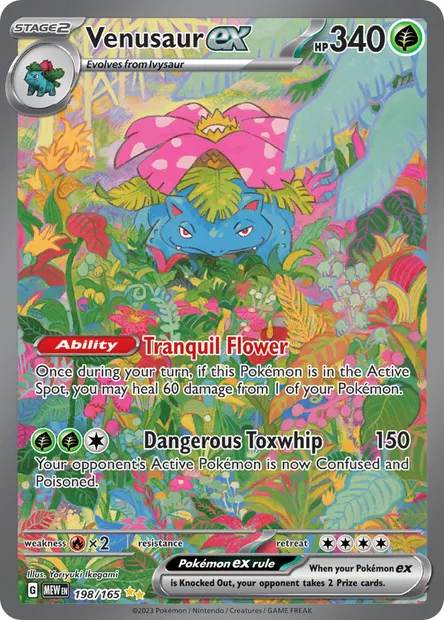 Venusaur ex, Pokémon card MEW 198 — 151 set