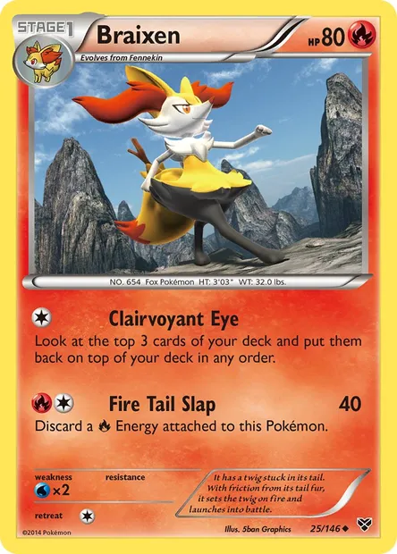 Braixen, Pokémon card XY 25 — XY set