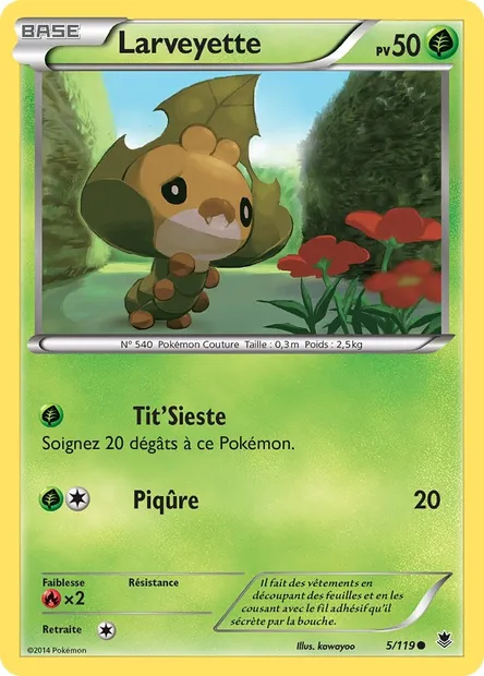 Larveyette, carte Pokémon PHF 5 — extension Vigueur Spectrale