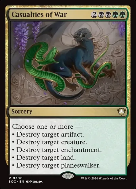 Victimes de la guerre, carte Magic SOC 300 — extension Secrets of Strixhaven Commander