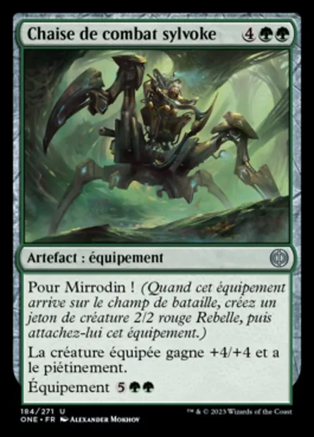 Chaise de combat sylvoke, carte Magic ONE 184 — extension Tous Phyrexians