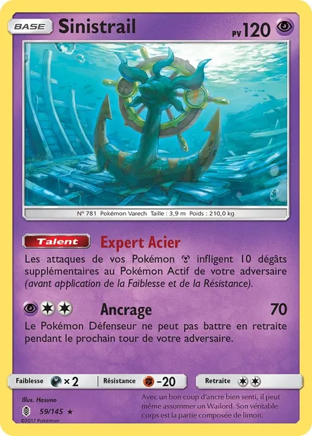 Sinistrail, carte Pokémon GRI 59 — extension Gardiens Ascendants