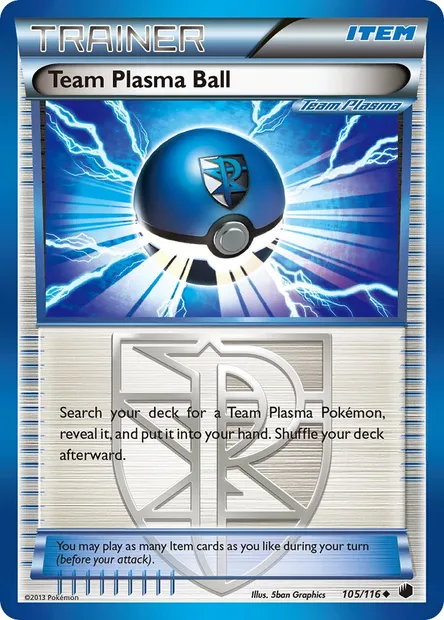 Team Plasma Ball, Pokémon card PLF 105 — Plasma Freeze set