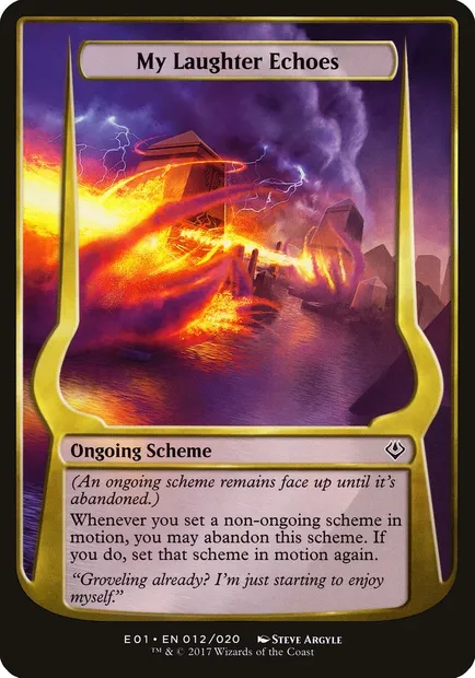 My Laughter Echoes, Magic card OE01 12★ — Archenemy: Nicol Bolas Schemes set