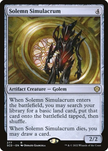 Solemn Simulacrum, Magic card SCD 277 — Starter Commander Decks set