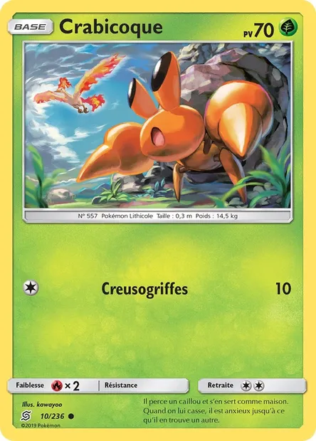 Crabicoque, carte Pokémon UNM 10 — extension Harmonie des Esprits