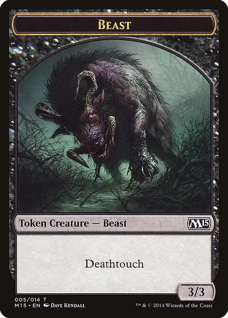 Beast, Magic card TM15 5 — Magic 2015 Tokens set