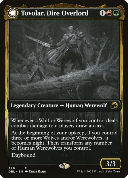 Tovolar, Dire Overlord // Tovolar, the Midnight Scourge, Magic card DBL 246 — Innistrad: Double Feature set