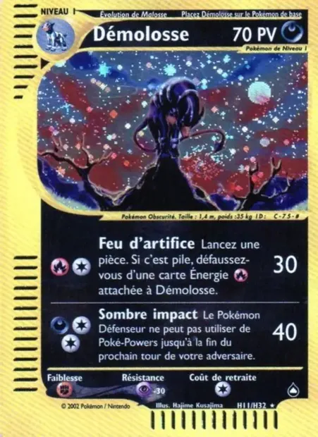 Démolosse, carte Pokémon AQ H11 — extension Aquapolis