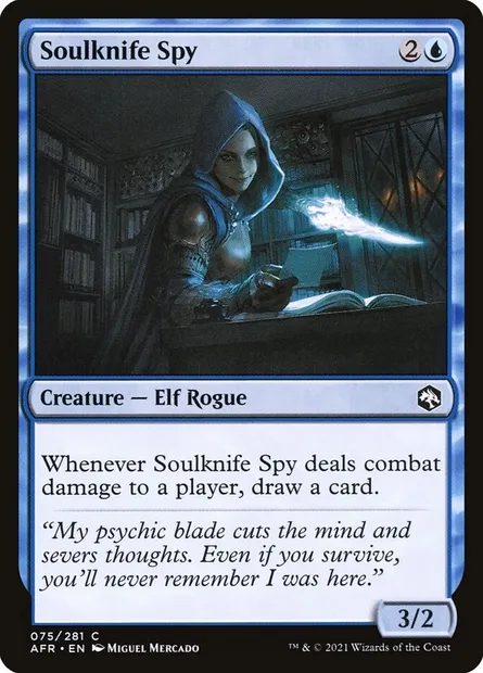 Soulknife Spy, Magic card AFR 75 — Adventures in the Forgotten Realms set