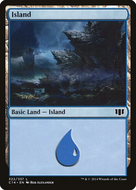 Island, Magic card C14 322 — Commander 2014 set