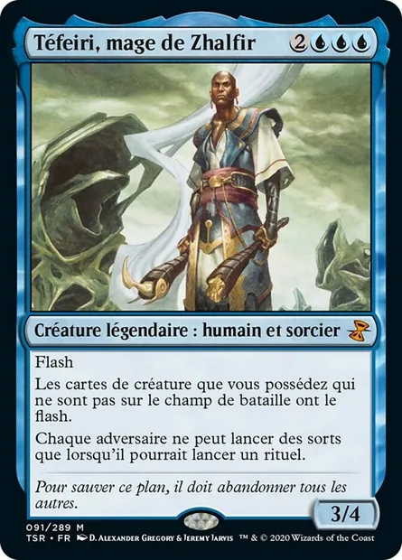 Téfeiri, mage de Zhalfir, carte Magic TSR 91 — extension Spirale Temporelle Remastered