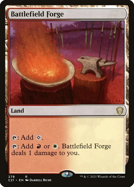 Battlefield Forge, Magic card C21 278 — Commander 2021 set