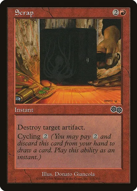 Scrap, Magic card USG 213 — Urza's Saga set