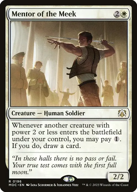 Mentor of the Meek, Magic card MOC 196 — March of the Machine Commander set