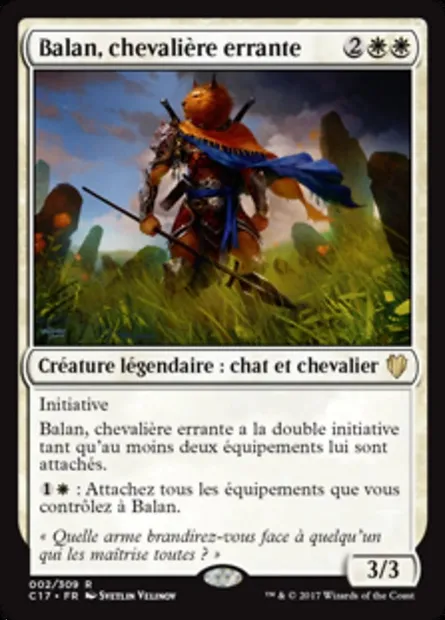 Balan, chevalière errante, carte Magic C17 2 — extension Commander 2017
