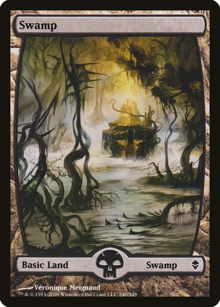 Swamp, Magic card ZEN 240 — Zendikar set