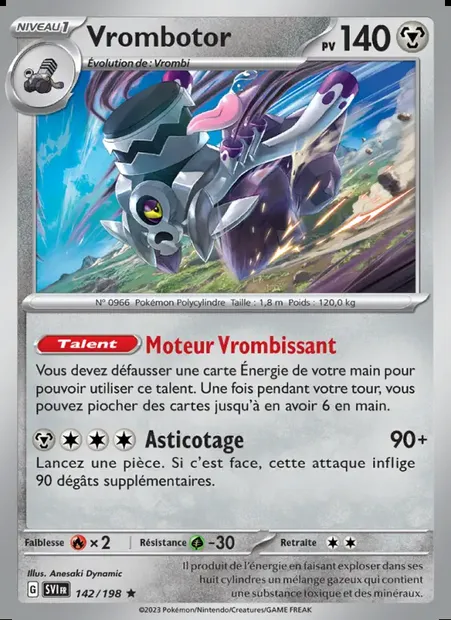 Vrombotor, carte Pokémon SVI 142 — extension Écarlate et Violet