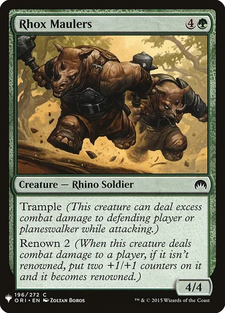 Meurtrisseurs rhox, carte Magic PLST ORI-196 — extension The List
