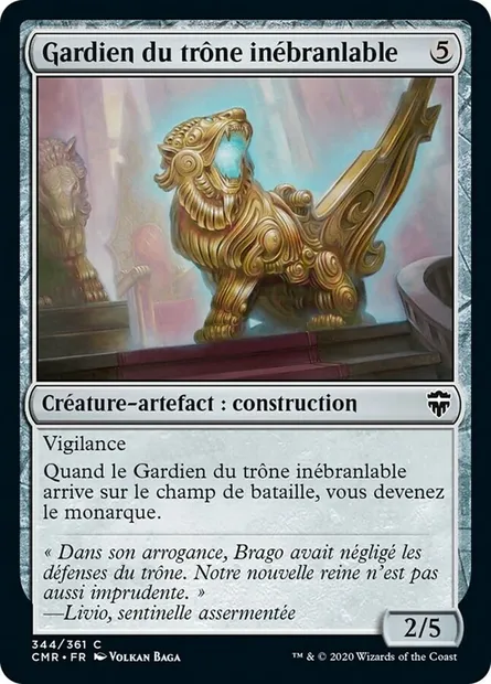 Gardien du trône inébranlable, carte Magic CMR 344 — extension Commander Legends