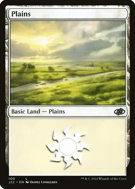 Plains, Magic card J22 100 — Jumpstart 2022 set