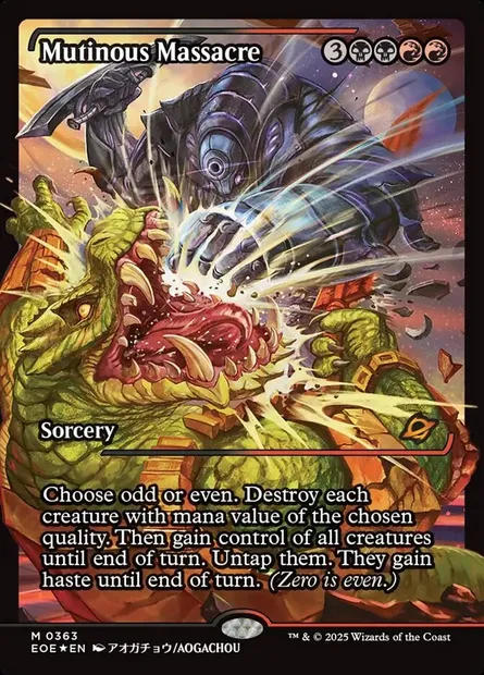 Mutinous Massacre, Magic card EOE 363 — Edge of Eternities set