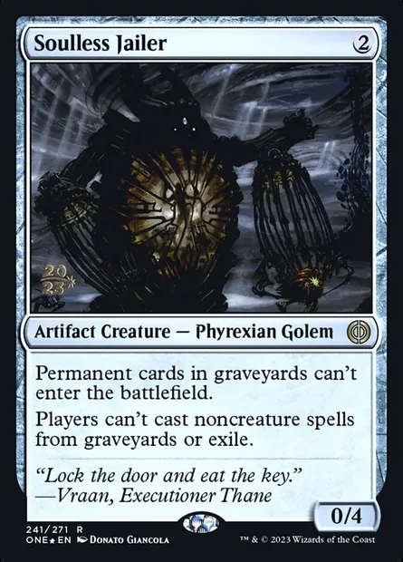 Soulless Jailer, Magic card PONE 241s — Phyrexia: All Will Be One Promos set
