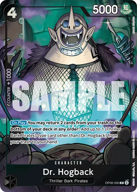 Dr. Hogback, One Piece card OP06-090 — WINGS OF THE CAPTAIN set