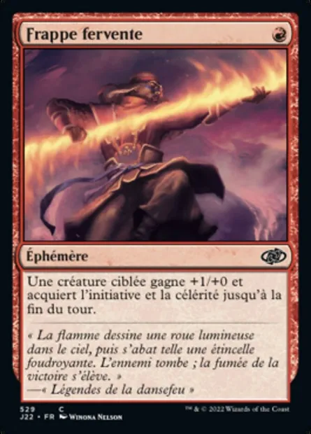 Frappe fervente, carte Magic J22 529 — extension Jumpstart 2022