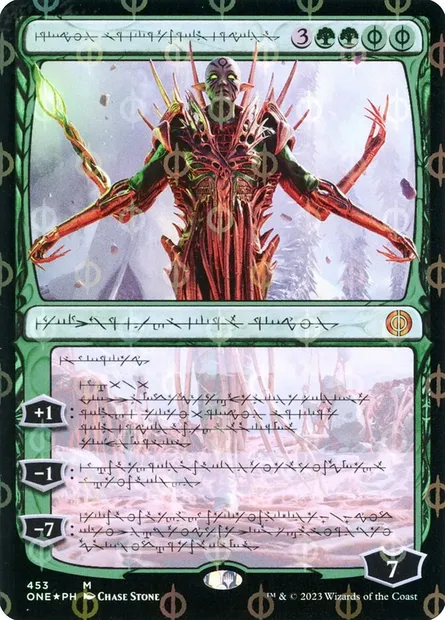 Nissa, Ascended Animist, Magic card ONE 453 — Phyrexia: All Will Be One set