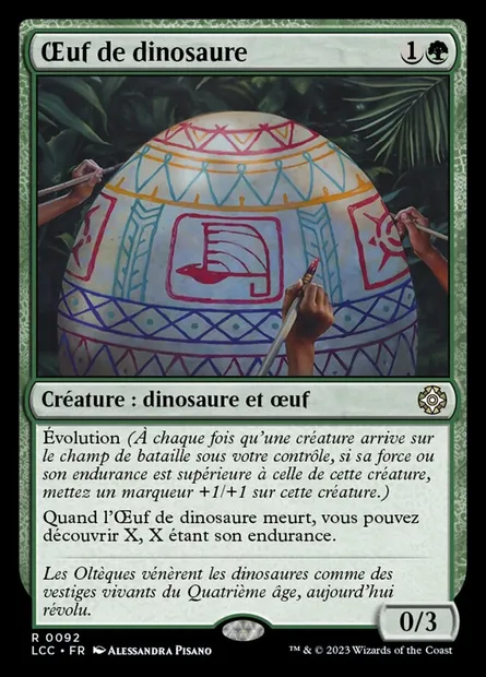 Œuf de dinosaure, carte Magic LCC 92 — extension The Lost Caverns of Ixalan Commander