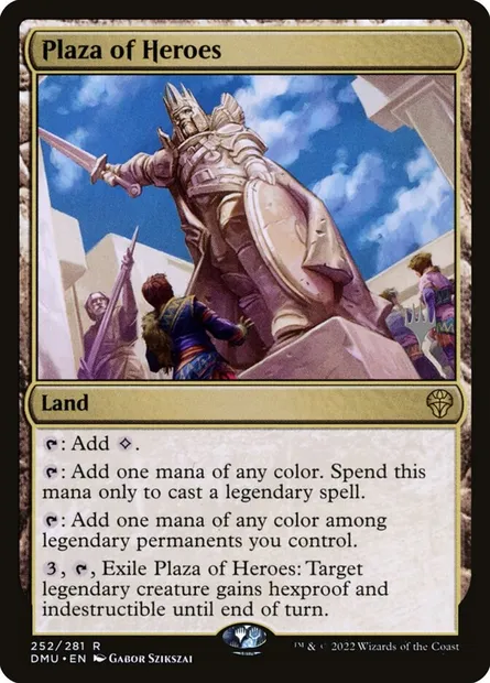 Esplanade des héros, carte Magic PDMU 252p — extension Dominaria United Promos