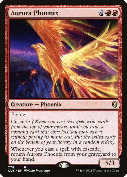 Aurora Phoenix, Magic card CLB 778 — Commander Legends: Battle for Baldur's Gate set