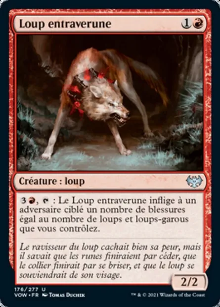 Loup entraverune, carte Magic VOW 176 — extension Innistrad : noce écarlate
