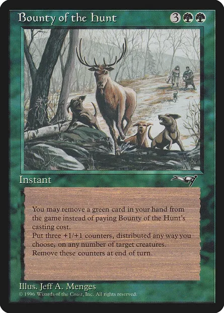 Prime de chasse, carte Magic ALL 85 — extension Alliances