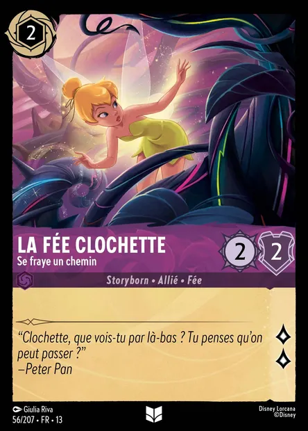 La Fée Clochette - Se fraye un chemin, carte Disney Lorcana CH13-056 — extension Invasion Epineuse!