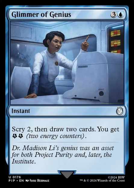 Glimmer of Genius, Magic card PIP 176 — Fallout set