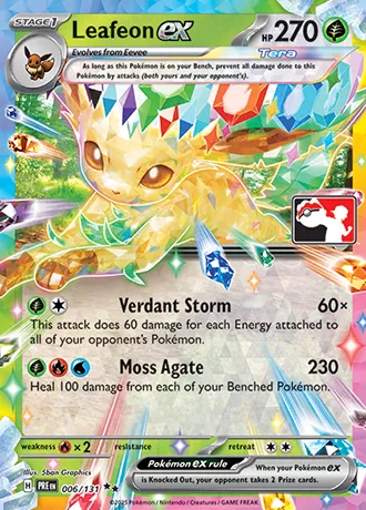 Leafeon ex, Pokémon card PPS 006-3 — Play! Pokémon Prize Pack Series set