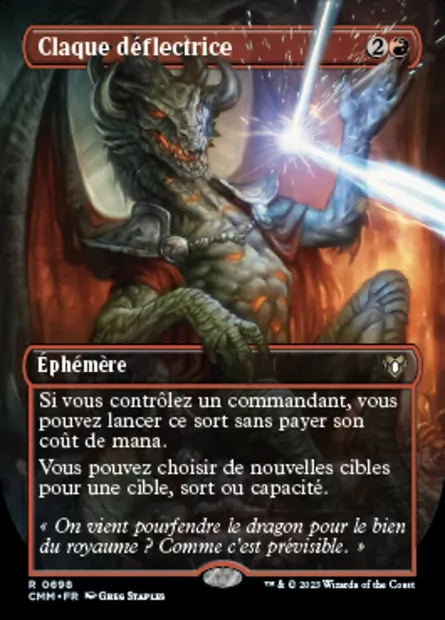Claque déflectrice, carte Magic CMM 698 — extension Commander Masters