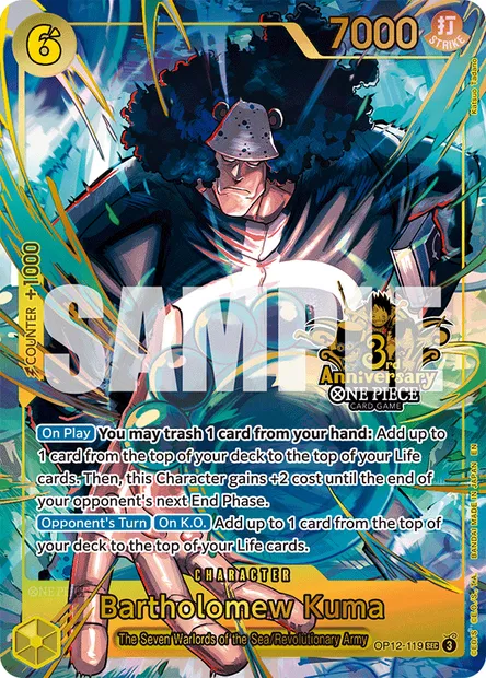 Bartholomew Kuma, carte One Piece OP12-119 — extension L'HÉRITAGE DU MAÎTRE
