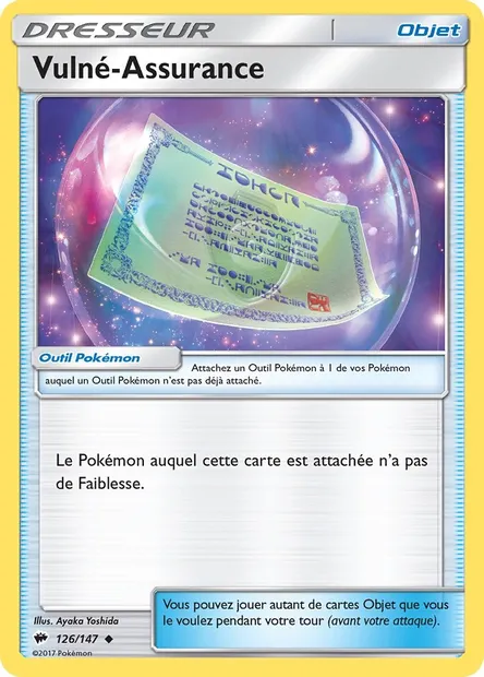 Vulné-Assurance, carte Pokémon BUS 126 — extension Ombres Ardentes