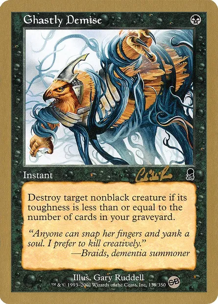 Ghastly Demise, Magic card WC02 cr139sb — World Championship Decks 2002 set