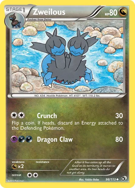 Zweilous, Pokémon card LTR 98 — Legendary Treasures set