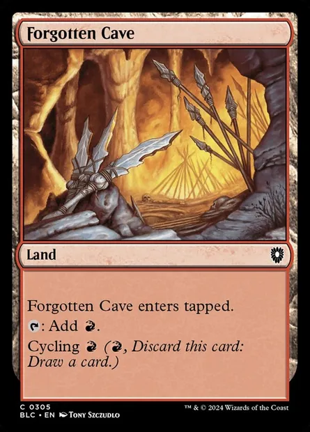 Forgotten Cave, Magic card BLC 305 — Bloomburrow Commander set
