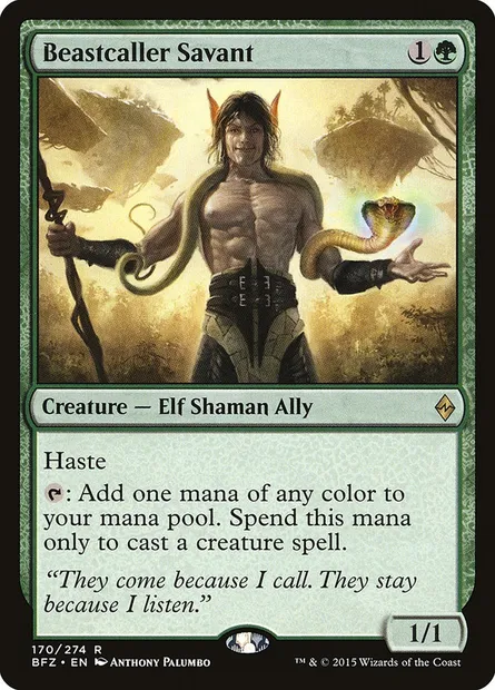 Beastcaller Savant, Magic card BFZ 170 — Battle for Zendikar set