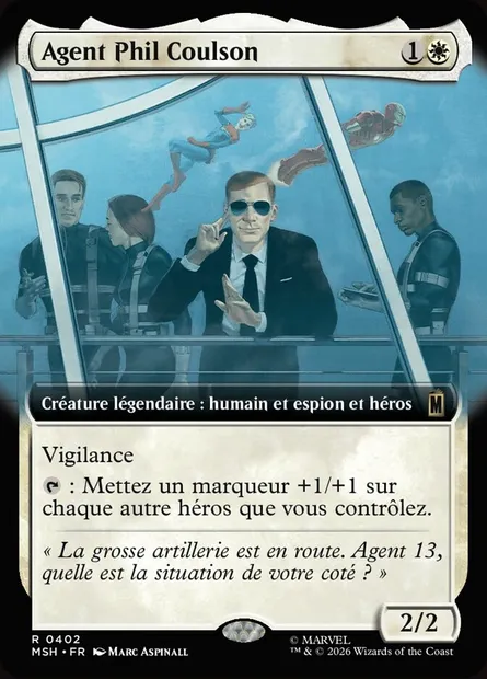 Agent Phil Coulson, carte Magic MSH 402 — extension Marvel Super Heroes