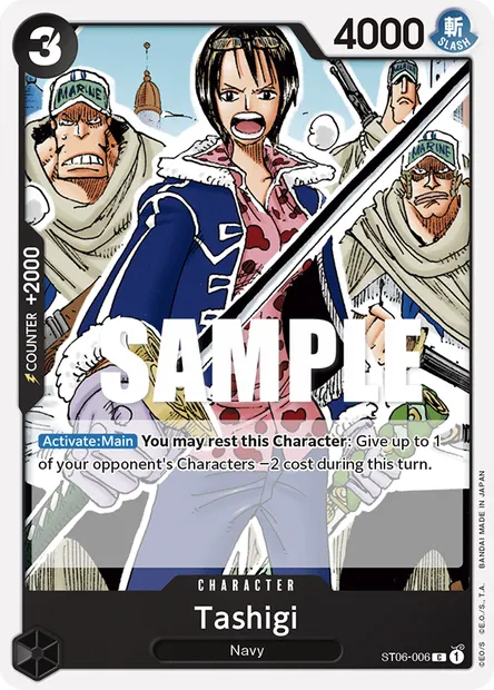 Tashigi, carte One Piece ST06-006 — extension Absolute Justice