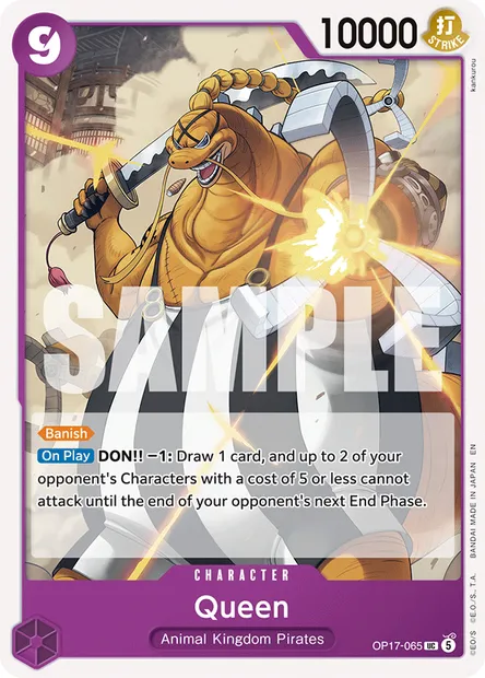 Queen, One Piece card OP17-065 — THE WORLD’S STRONGEST WARRIORS set