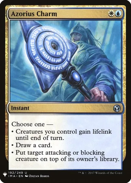 Azorius Charm, Magic card PLST IMA-192 — The List set